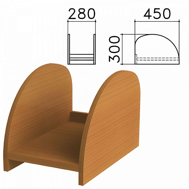 Подставка под системный блок "Монолит", цвет орех гварнери, ПМ32.3 - Вид 1