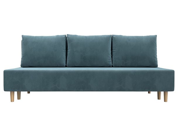 Диван прямой Лига-033 Велюр бирюзовый - Вид 2