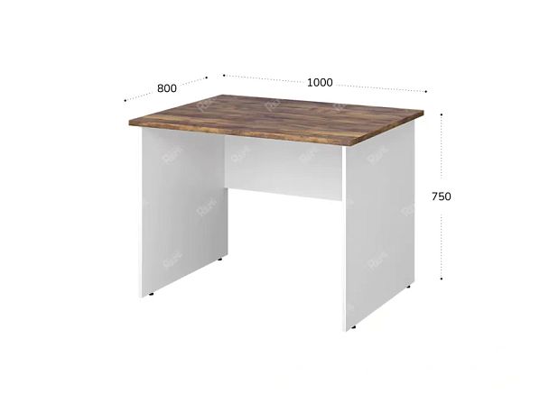 TANDEM RTD031-100-SH Стол прямоугольный ун-й 1000х800х750 Таксония шоколадная/Белый - Вид 2