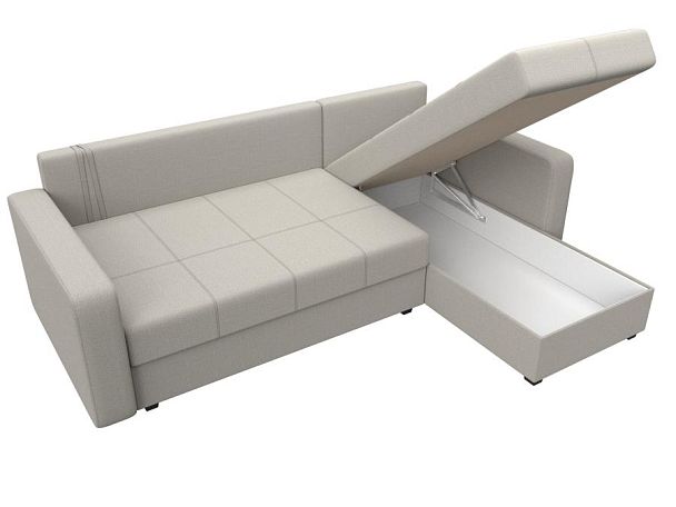 Диван угловой Ливерпуль Лайт правый угол Рогожка бежевый - Вид 9