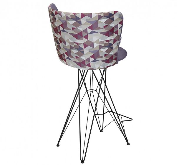 Стул барный Sheffilton SHT-ST36-4/S66 сумеречная орхидея/черный муар - Вид 3