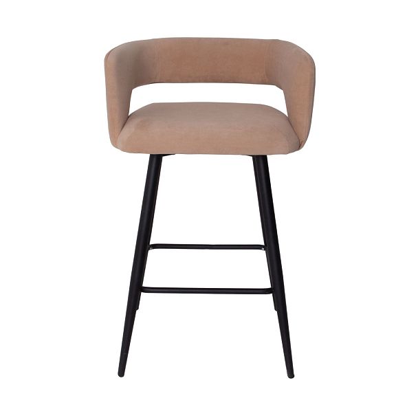 Стул Mars полубарный, велюр Teddy 08, ножки металл RAL 9005 - Вид 6