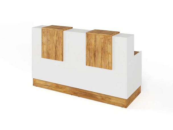 RTD084-200-ME ТАНДЕМ / TANDEM Стойка ресепшн 2-200 2000х700х1200 Таксония медовая - Вид 1