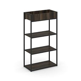 Rift Стеллаж металлический высокий приставной RF.STM-002 Дуб Мали/Металл Черный 696*350*1250 - Фото предпросмотра