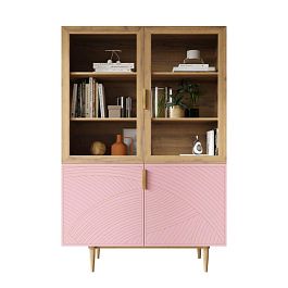 Буфет с двумя дверками Line LN11/GR1/pink - Фото предпросмотра