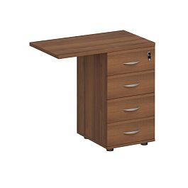 Тумба приставная 4-х ящичная с замком Комфорт К.310 французский орех - Фото предпросмотра