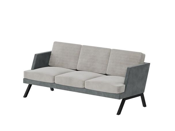 Aldo Диван трёхместный ALD-03L Storm 022/Storm 017/Металл Черный 2010*875*890 - Вид 1