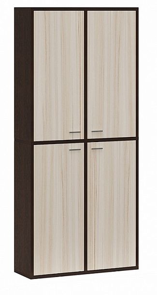 Шкаф книжный Домино СУ(ш2в2)+4ФГ Венге/Карамель - Вид 1