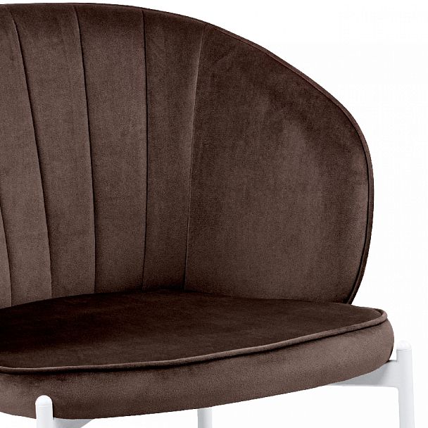 Комплект кухонных стульев Миэль коричневый велюр/белый, 4 шт. - Вид 8