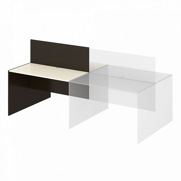 Стол дополнительный двойной с низкой боковиной "Система-M" ПК-ССМ-СТ2Д118Х120НЭР/Д-В2-180 клен - Вид 1