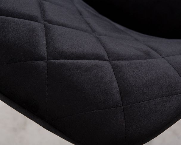 Стул обеденный DOBRIN ROBERT (черные матовые ножки, велюр V108-77 Чёрный) - Вид 8