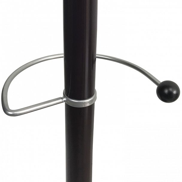 Вешалка-стойка BRABIX "CR-870" на мраморном диске, металл, 5+3 крючка, цвет коричневый, 606436 - Вид 5