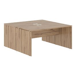 Стол двойной ED2ST 1580 Дуб Денвер светлый/Белый 1560х1606х750 EDIS - Фото предпросмотра