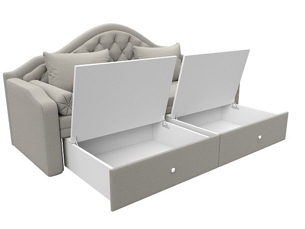 Диван детский прямой Сойер Рогожка бежевый - Вид 7