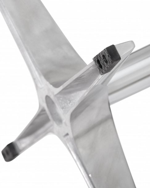 Кресло дизайнерское DOBRIN SWAN (серая ткань IF11, алюминиевое основание) - Вид 8