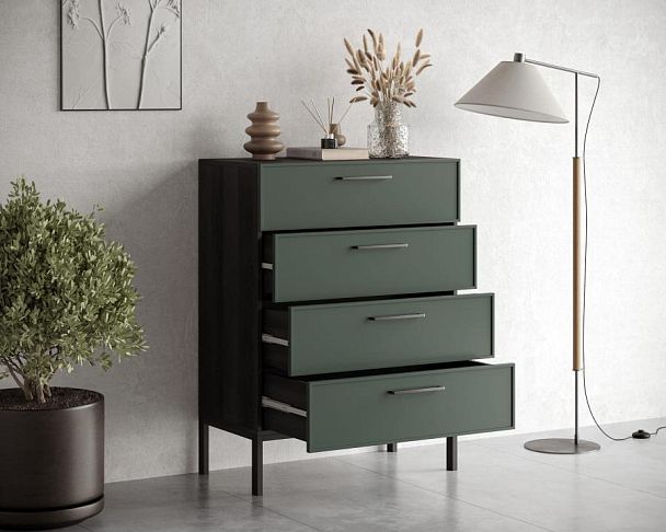 Комод вертикальный с четырьмя ящиками Nicole арт NEM18G - Вид 2