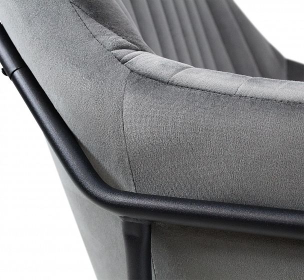 Кресло Sheffilton SHT-AMS2-1 НА МЕТАЛЛОКАРКАСЕ угольно-серый/черный муар - Вид 8