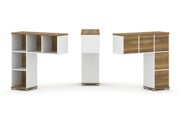 Concept Надставка низкая CN.ONN-001 Сандал Янтарный/Белый Бриллиант/Металл Белый 1099*365*1130 - Вид 1