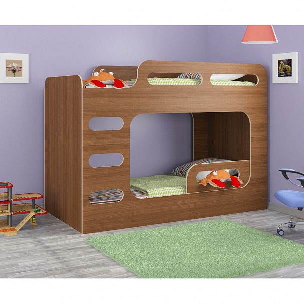 Двухъярусная кровать "Дельта-Макс" Орех - Вид 1