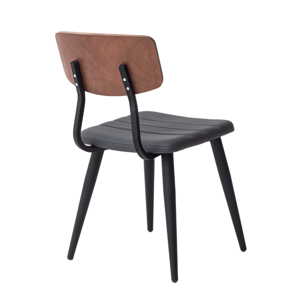 Стул Kato сиденье экокожа, спинка дерево, ножки металл - Вид 4