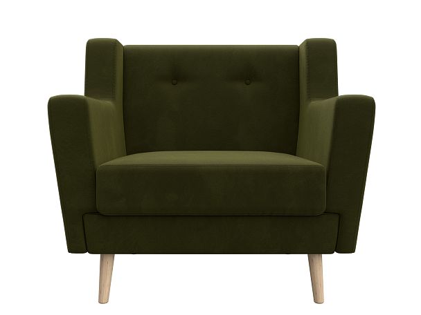 Кресло Брайтон (полностью микровельвет зеленый) - Вид 2