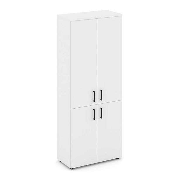 Стайл Проджект Шкаф высокий широкий SN.STS.E-104 Белый/Черный Ручки 796*400*1982 - Вид 1