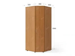 UNITY PШ-06Г ВИШНЯ Угловой шкаф закрытый 800х800х1966 - Фото предпросмотра