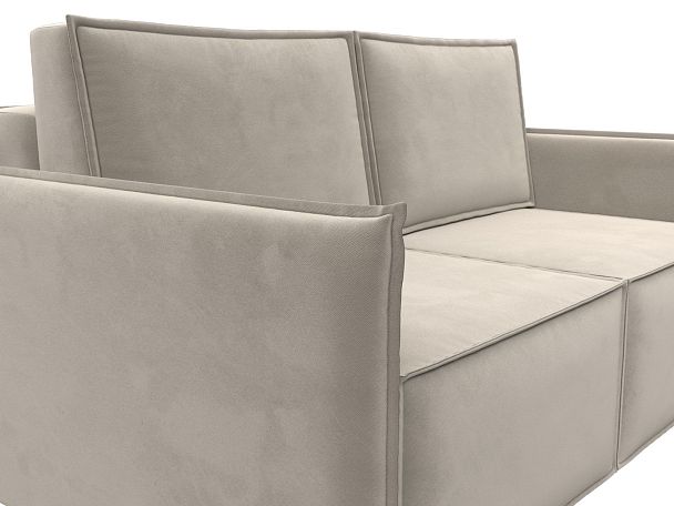 Диван прямой Либерти мини Микровельвет бежевый - Вид 4