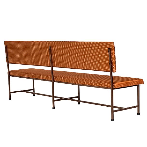 Скамья Дания, корона коричневая, каркас бронза - Вид 5