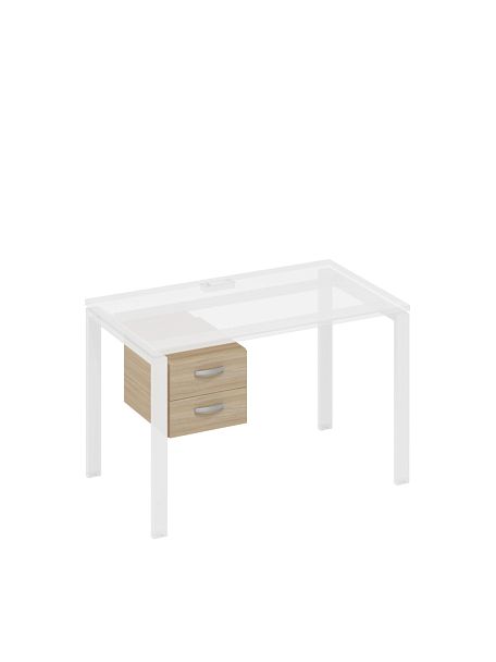 Тумба подвесная 2-ящичная (для стола 70) A4 А4 206 БП дуб скандинавский - Вид 1