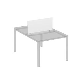 Экран для рабочей станции 100 на белом металлокаркасе КФ Комфорт КФ К.Б 845 БП белый премиум - Фото предпросмотра