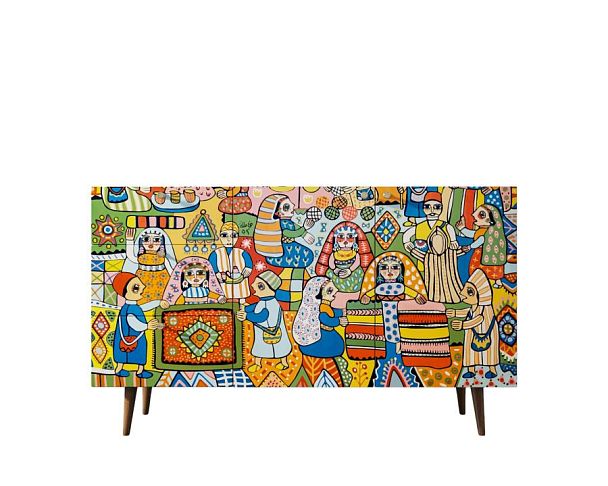 Комод Berber с двумя дверками и ящиками принт 1 арт BB17/Print_01 - Вид 1