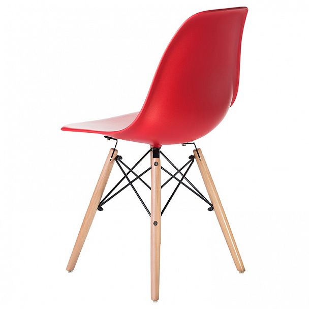 Стул обеденный LMZL-PP623 (ножки светлый бук, цвет сиденья красный) - Вид 3