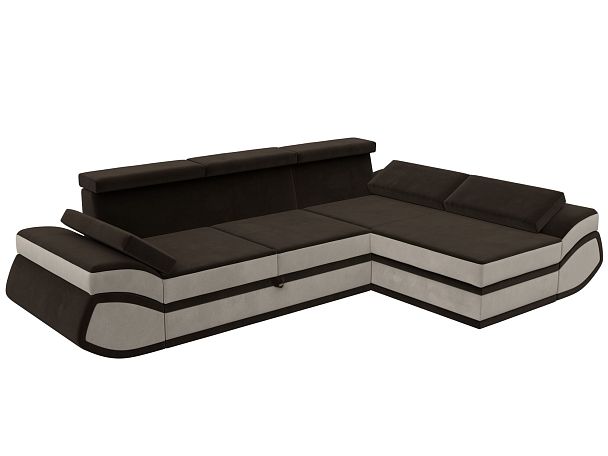 Диван угловой Лига-032 правый угол Микровельвет коричневый - Вид 9