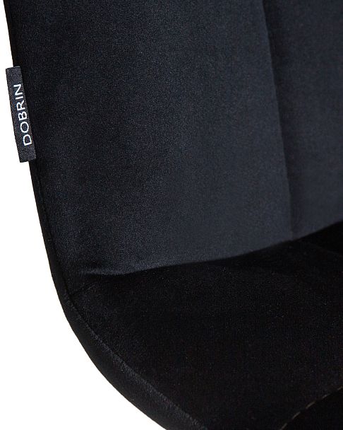 Стул обеденный DOBRIN CHILLY (Черный Holland 75, основание белое) - Вид 9