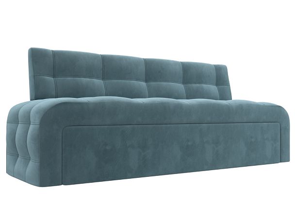 Диван кухонный прямой Люксор Велюр бирюзовый - Вид 1
