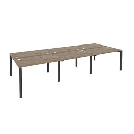 Onix Рабочая станция на П-образном м/к O.MP-D.RS-6.2.7 Тиквуд темный/Антрацит металл 3540*1475*750 - Фото предпросмотра