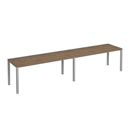 Рабочая станция на металлокаркасе КФ (2х180) Комфорт КФ К.С1 1134-2 ШТ дуб шамони темный / серый - Фото предпросмотра