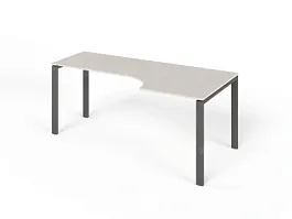 ЛАЙТ / LIGHT RLG016-16x9R Угловой стол 180x90x75 Дуб Молочный - Фото предпросмотра