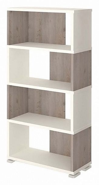 Стеллаж книжный Домино нельсон СБ-10_4 Белый/Нельсон - Вид 1