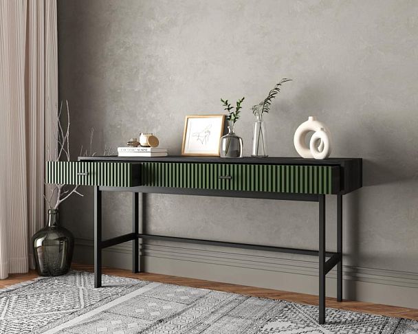 Консоль с двумя ящиками Emerson арт EM22/green/L - Вид 2