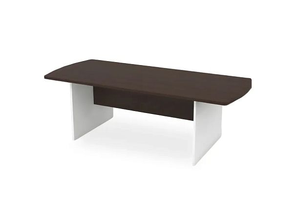 БЕРЛИН / BERLIN Конференц-стол симметричный 2000х1000х740 Венге/Белый - Вид 1