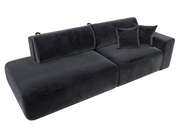 Диван прямой Лига-036 НПБ Модерн подлокотник справа Велюр серый - Вид 5