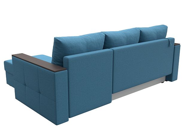 Диван угловой Валенсия Лайт правый угол Рогожка голубой - Вид 6