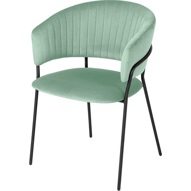 Комплект кухонных стульев Даксон мятный велюр/черный, 2 шт. - Вид 1