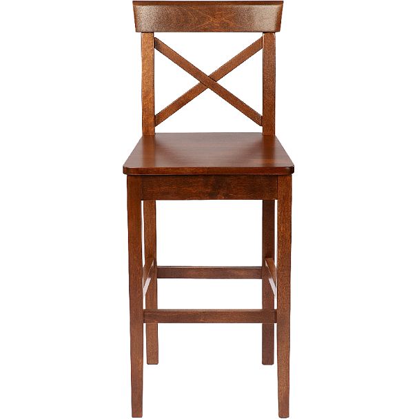 Комплект деревянных полубарных стульев с жестким сиденьем Бергольф Темный орех, 3 шт. - Вид 2