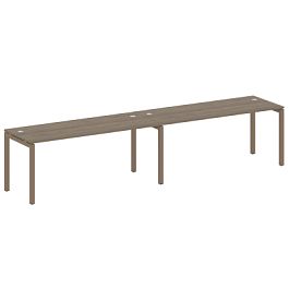 Metal System Quattro Р. ст. на 2 раб. места на П-образном м/к 50БП.СМ-2.5 Вяз/Мокко металл 3600*720*750 - Фото предпросмотра