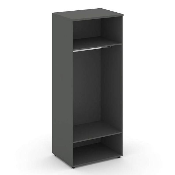 Стайл Проджект Гардероб широкий глубокий SN.GB-004 Антрацит/Антрацит/Белый/Черный Ручки 796*600*1982 - Вид 2