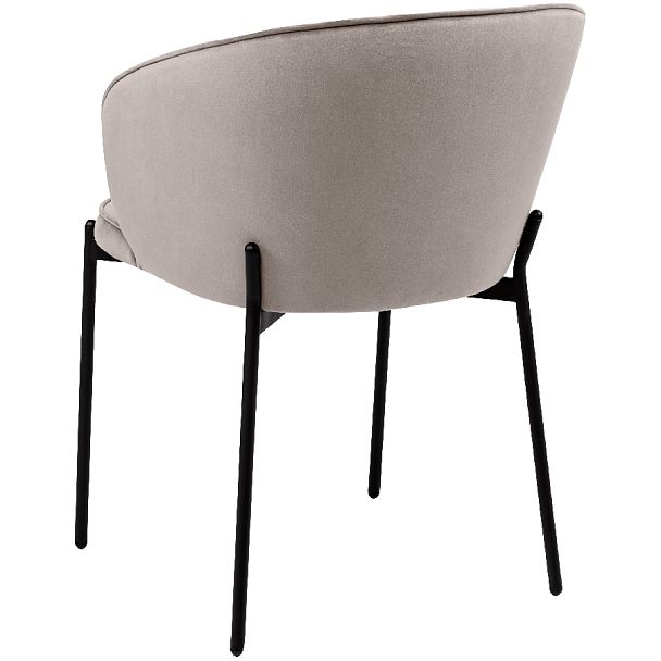 Комплект кухонных стульев Миэль серо-бежевый велюр/черный, 2 шт. - Вид 5