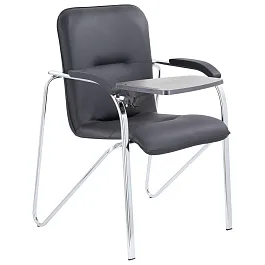 Кресло со столом BRABIX "Samba CF-108 BOX-2", хром каркас, кожзам черный, разобрано, 533218 - Фото предпросмотра